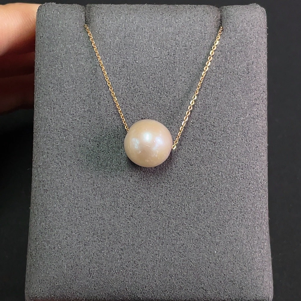 Pearl Inlaid Necklace 18K Gold