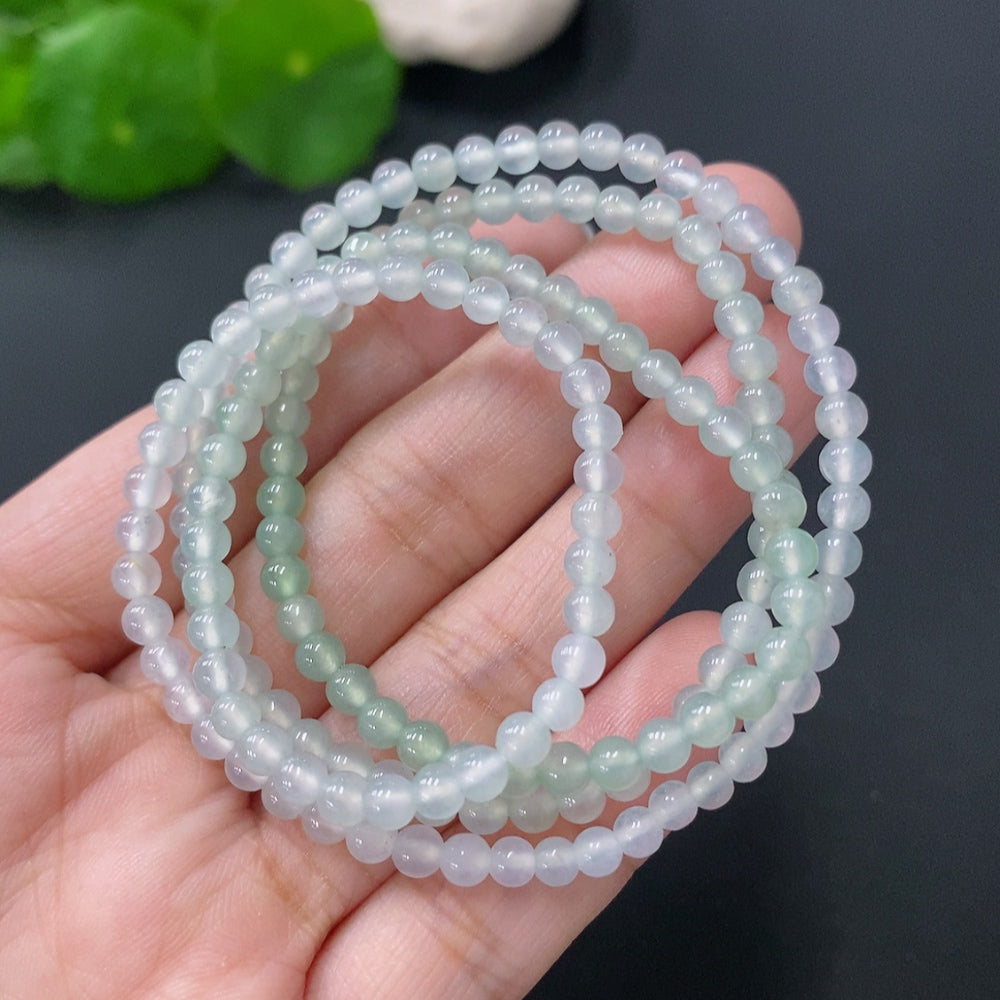 Jadeite Beaded Necklace Approx. 3.8mm Total Weight Approx. 14.58g