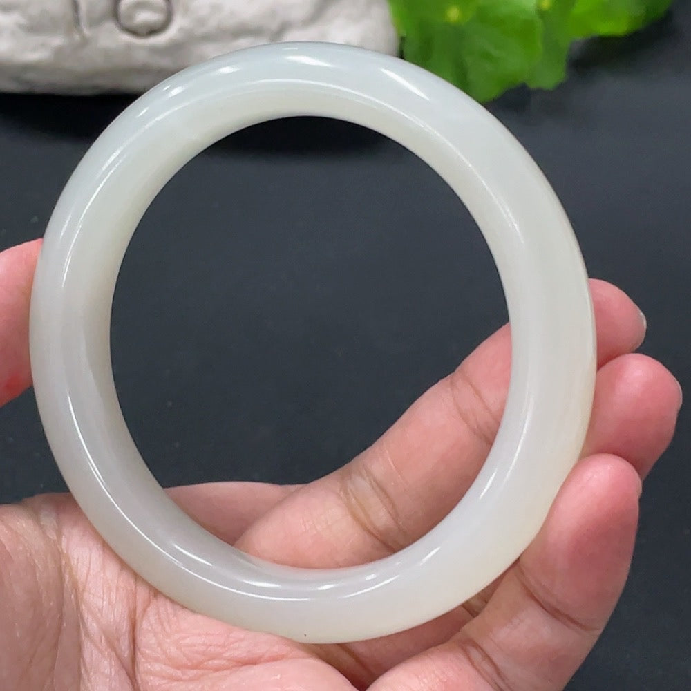 Hetian Jade Round Bracelet Total Weight Approx.60.5g Size 58.8