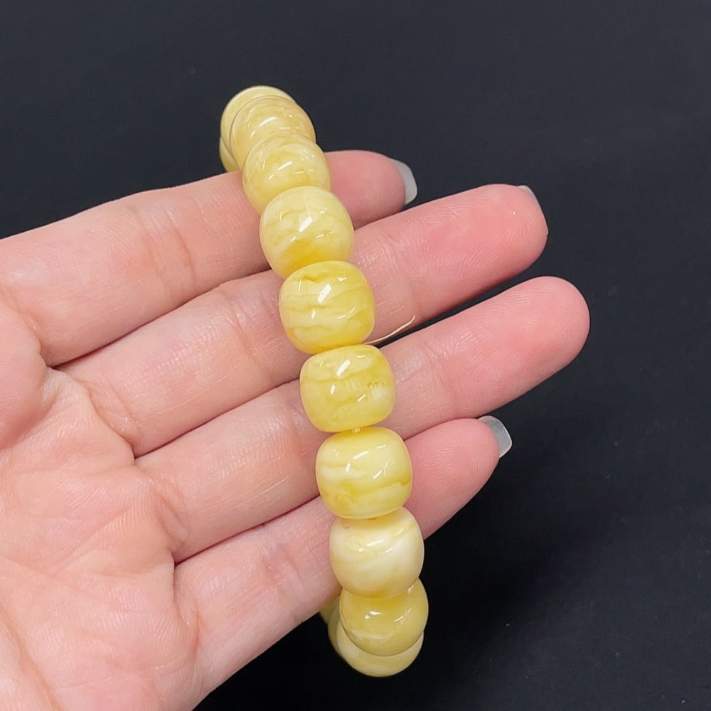 Amber Beeswax Bracelet Partially Visible Repairs
