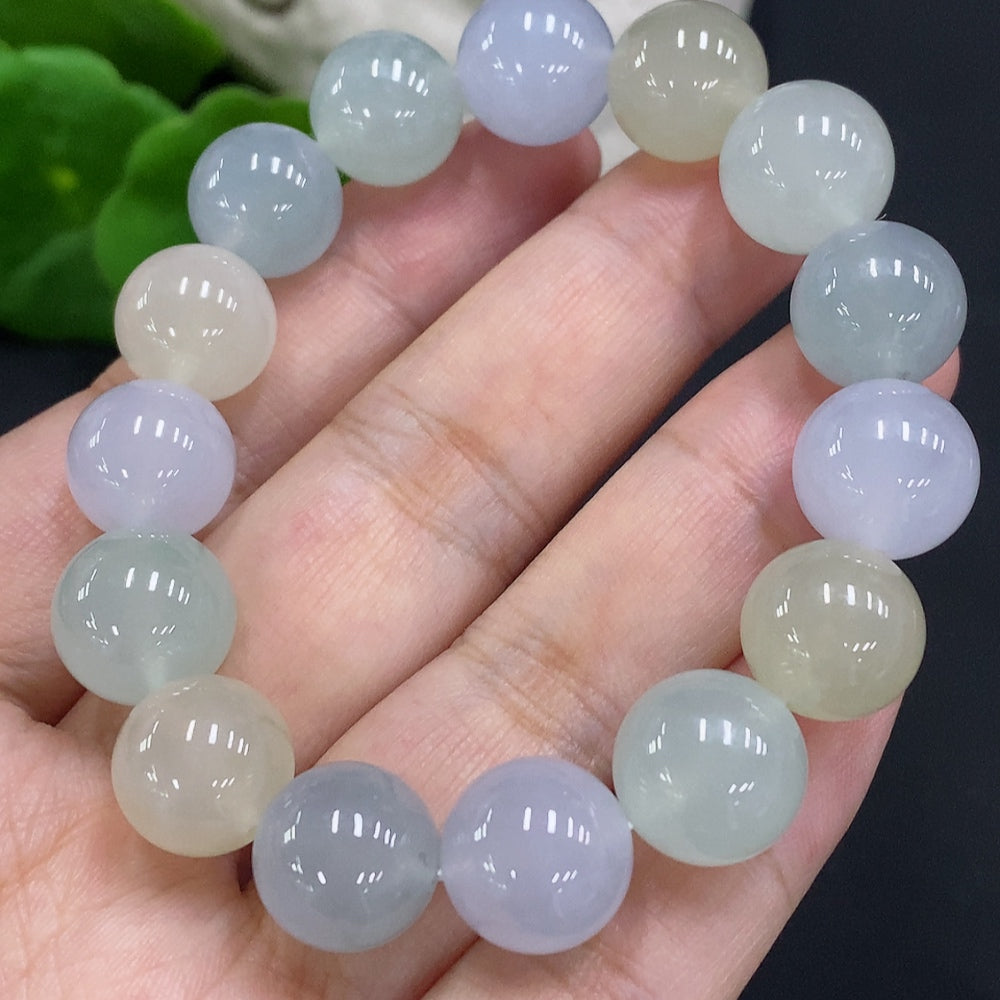 Jadeite Beaded Necklace Approx. 11.6mm Total Weight Approx. 45g