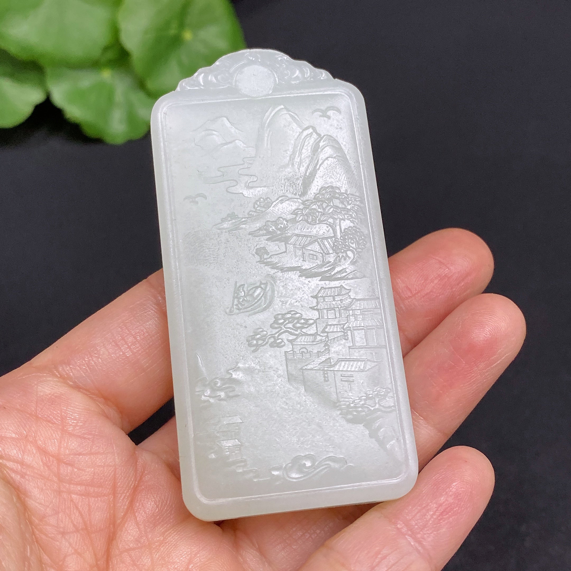 Hetian Jade Pendant Guanyin Total Weight Approx. 59.7g