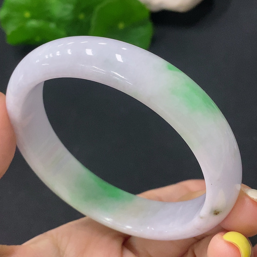 Jadeite Round Bracelet Size 57.3mm Total Weight 53.23g