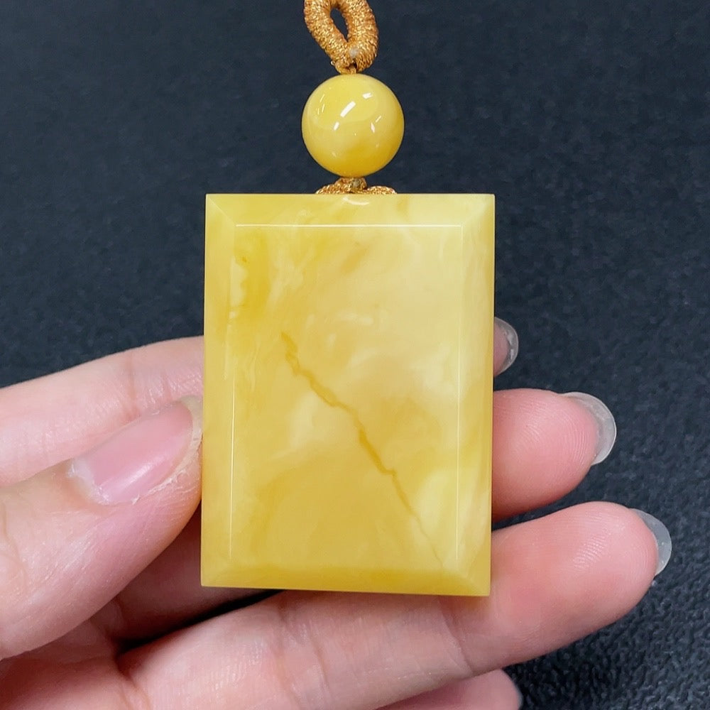 Amber Beeswax Pendant