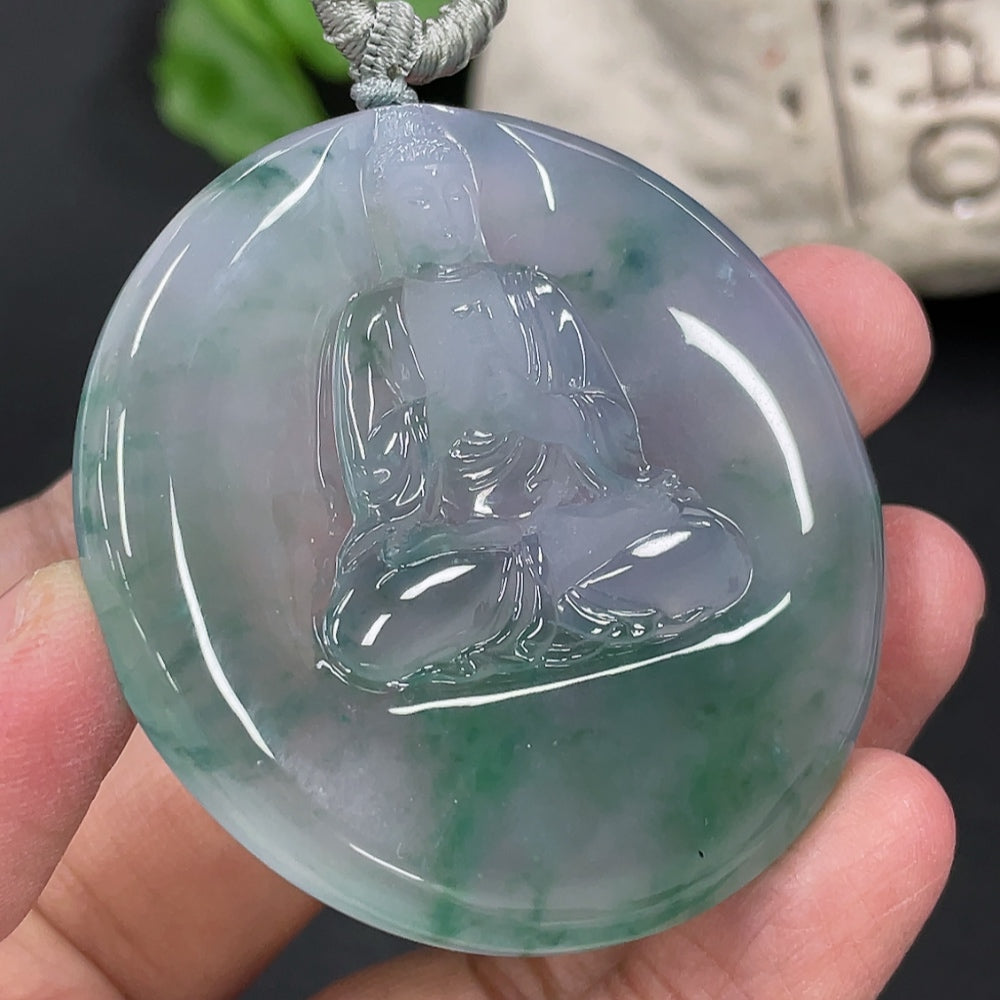Jadeite Mahavairocana Pendant Total Weight Approx. 36.55g