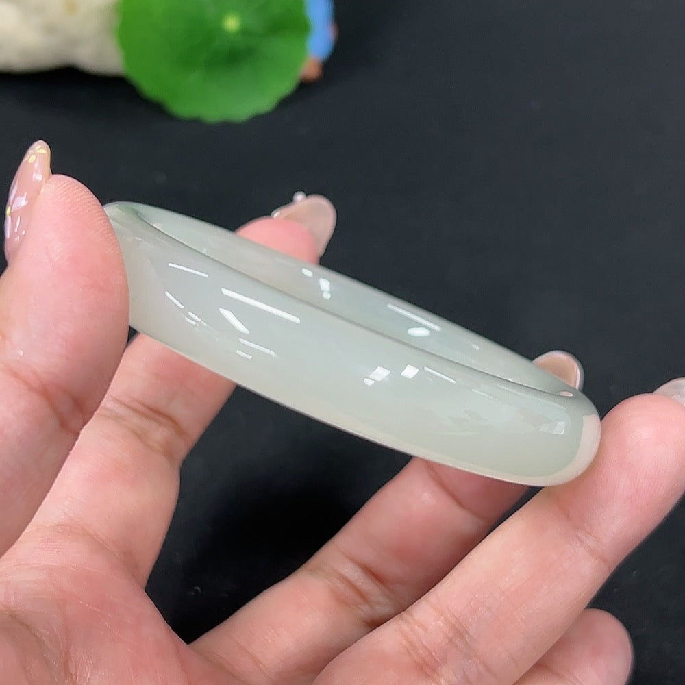 Hetian Jade Round Bracelet Size 58.3 Total Weight Approx.51g