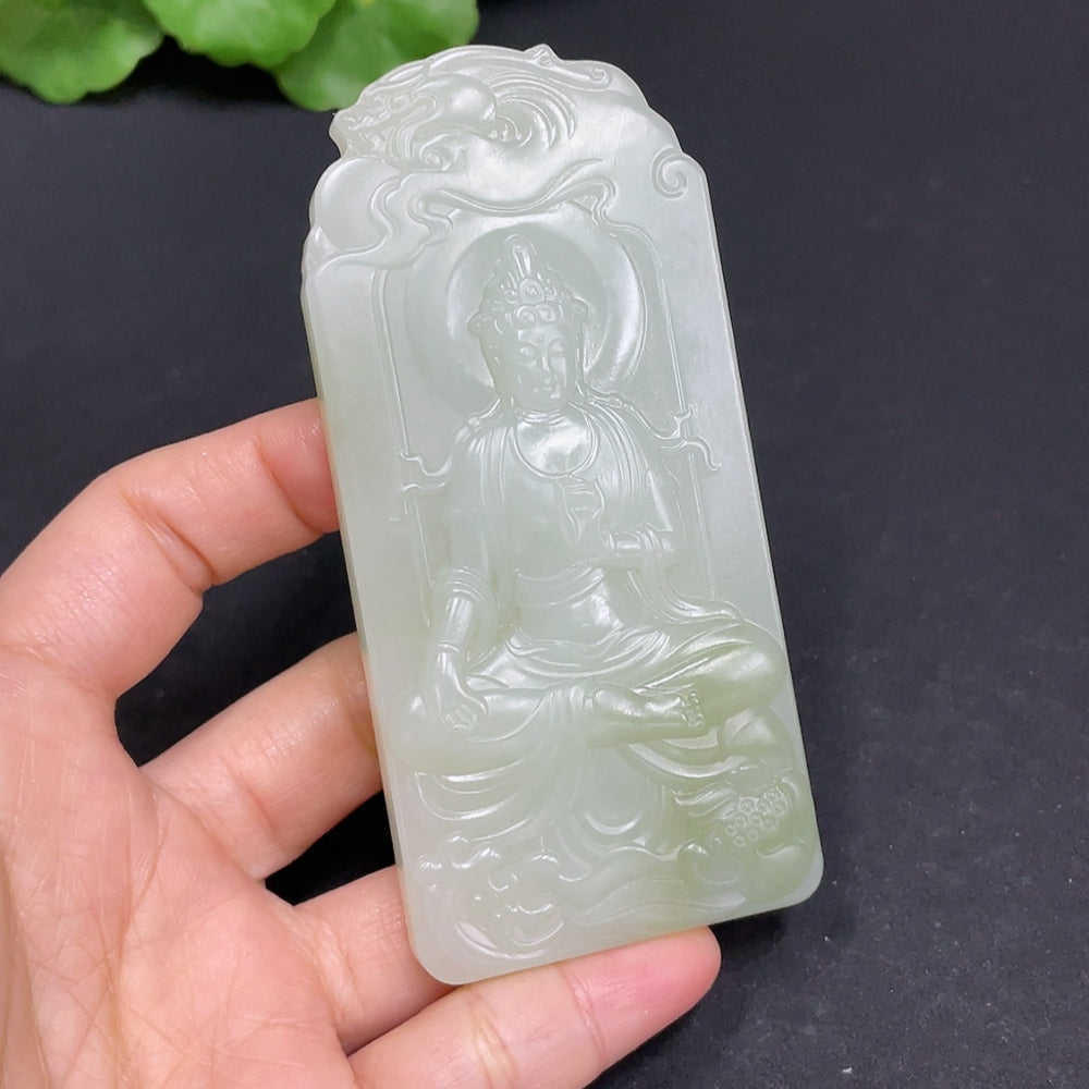 Hetian Jade Pendant Guanyin Total Weight Approx. 92g