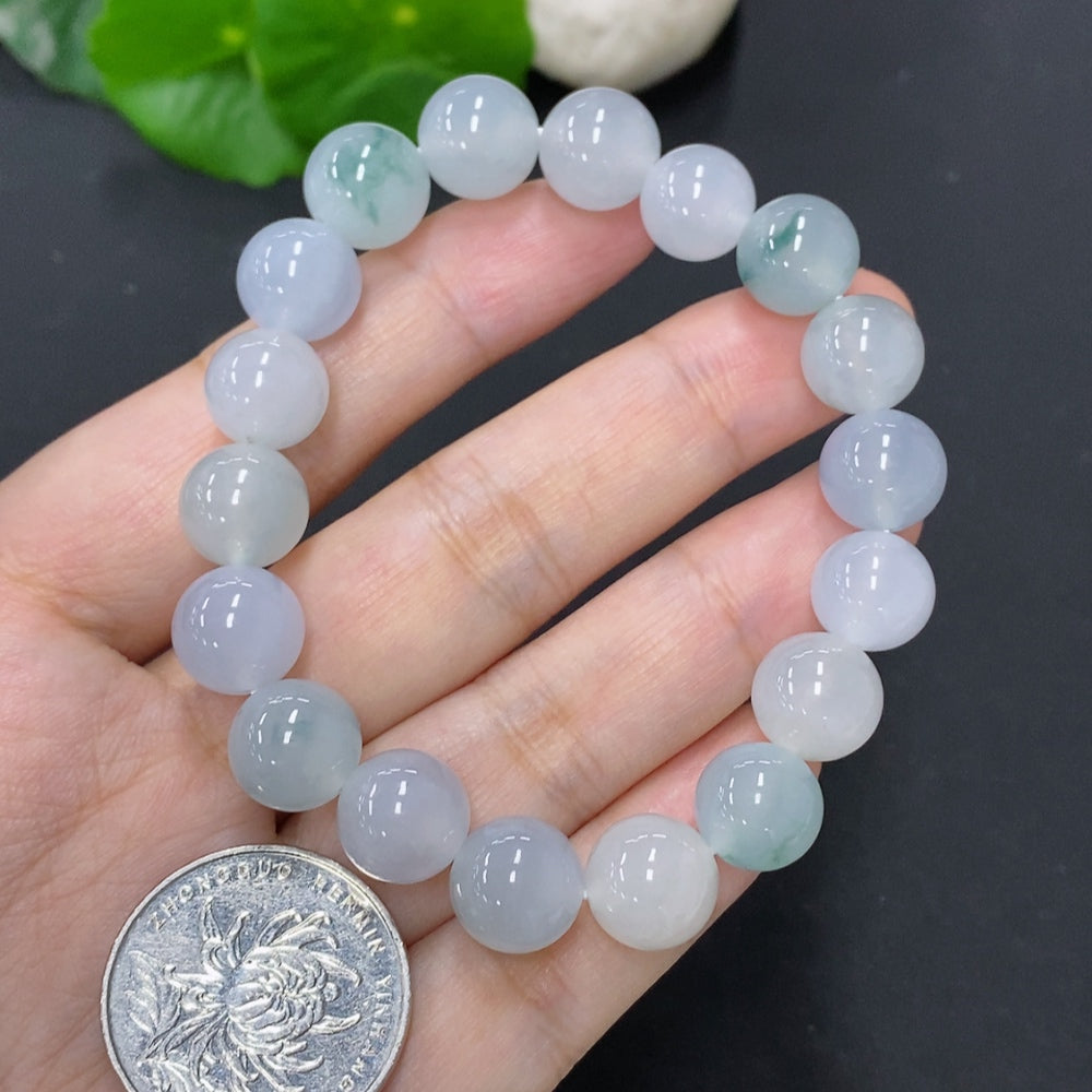 Jadeite Bead Necklace, Largest Bead