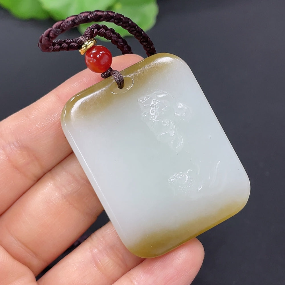 Hetian Jade Pendant Lotus