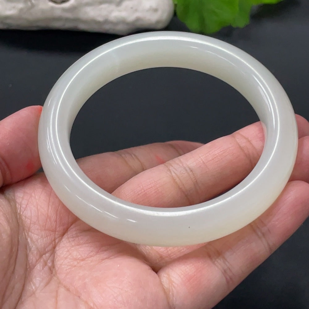 Hetian Jade Round Bracelet Total Weight Approx.60.5g Size 58.8