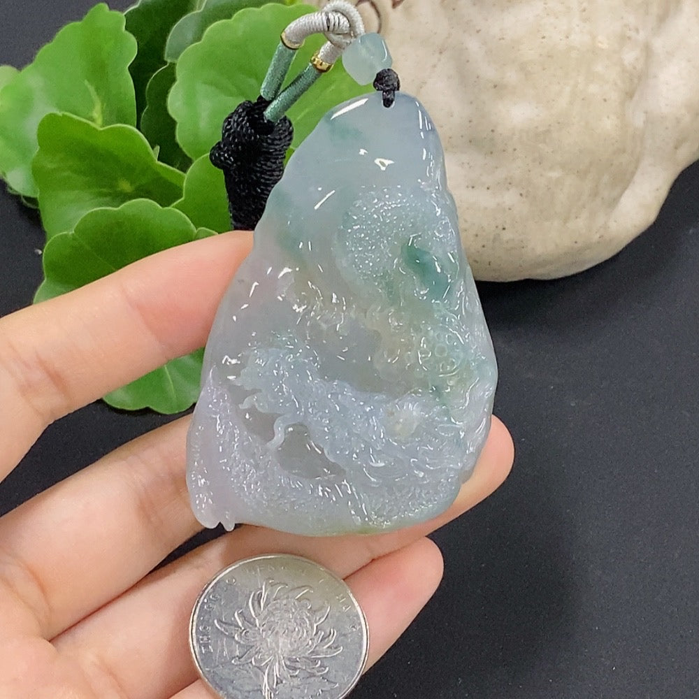 Jadeite Dragon Pendant Total Weight Approx. 52.84g
