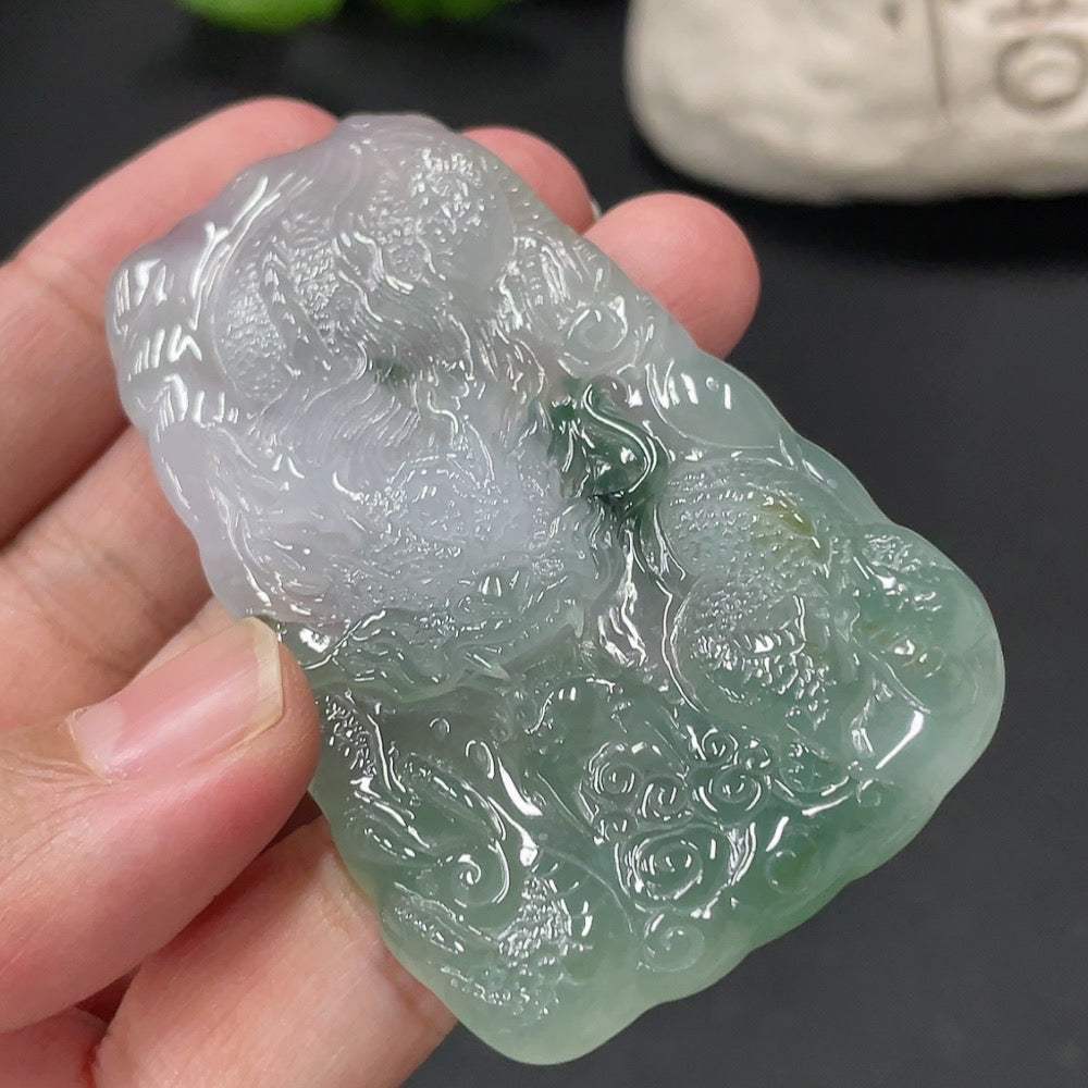 Jadeite Dragon Pendant, Approx. 32.15g