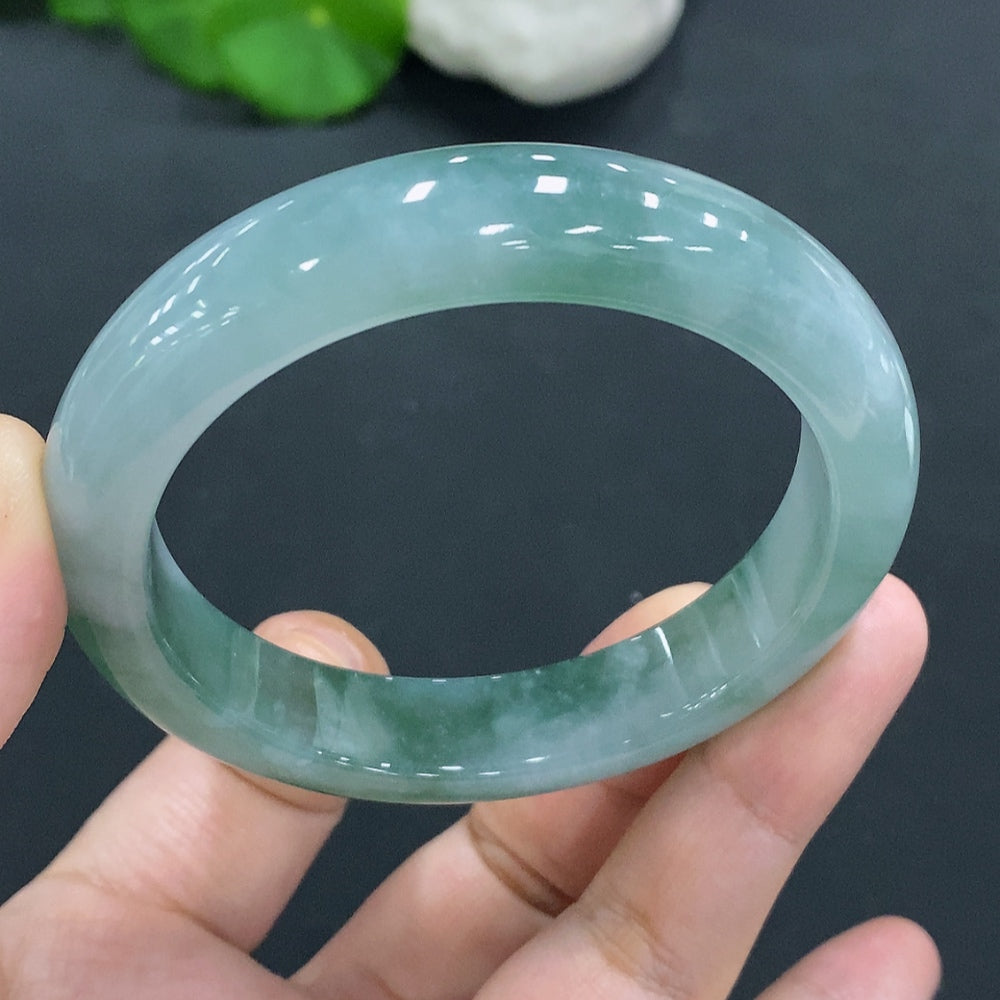 Jadeite Round Bracelet Size 55.2 Total Weight Approx. 55.9g