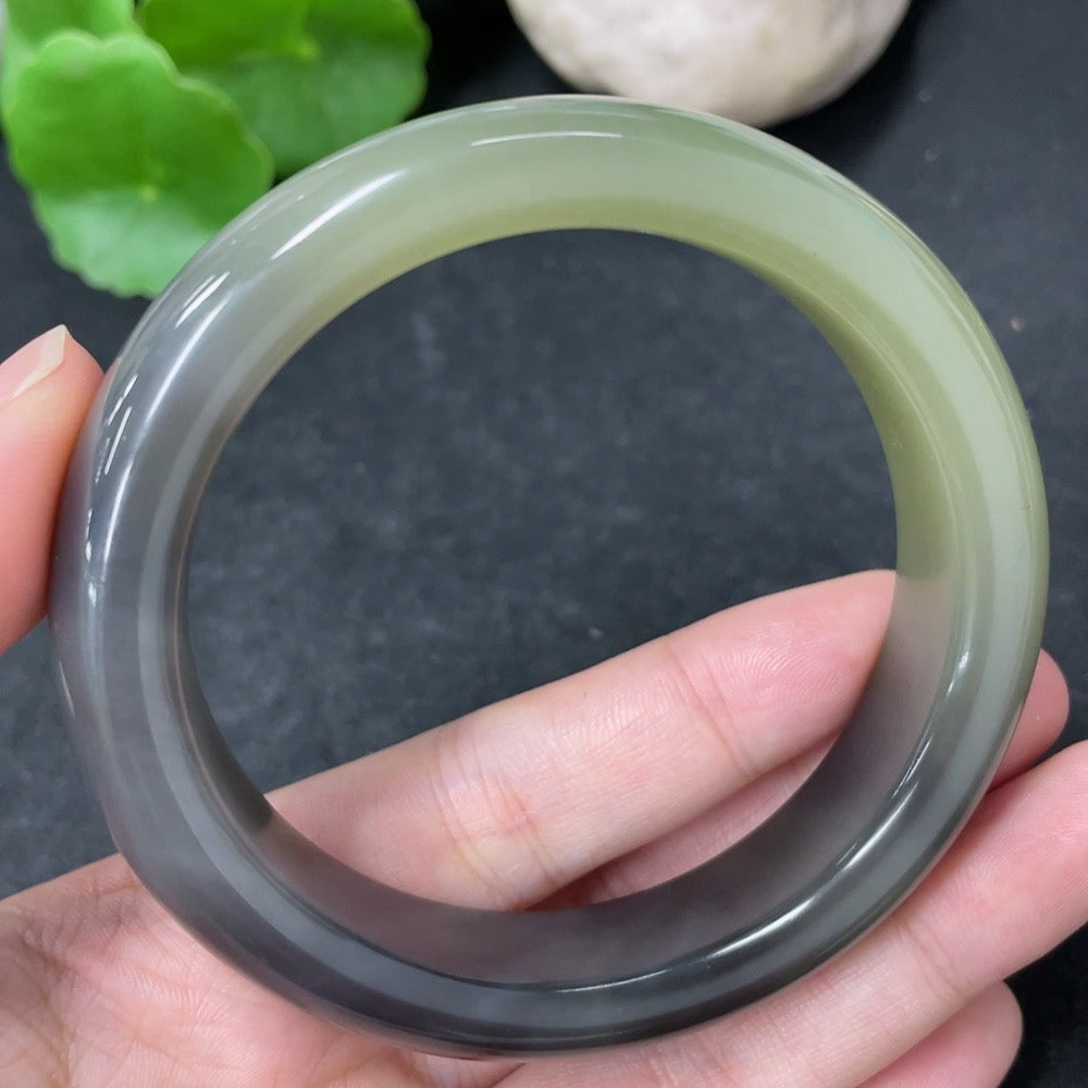 Hetian Jade Round Bracelet Size 59.3 Total Weight Approx. 78.6g