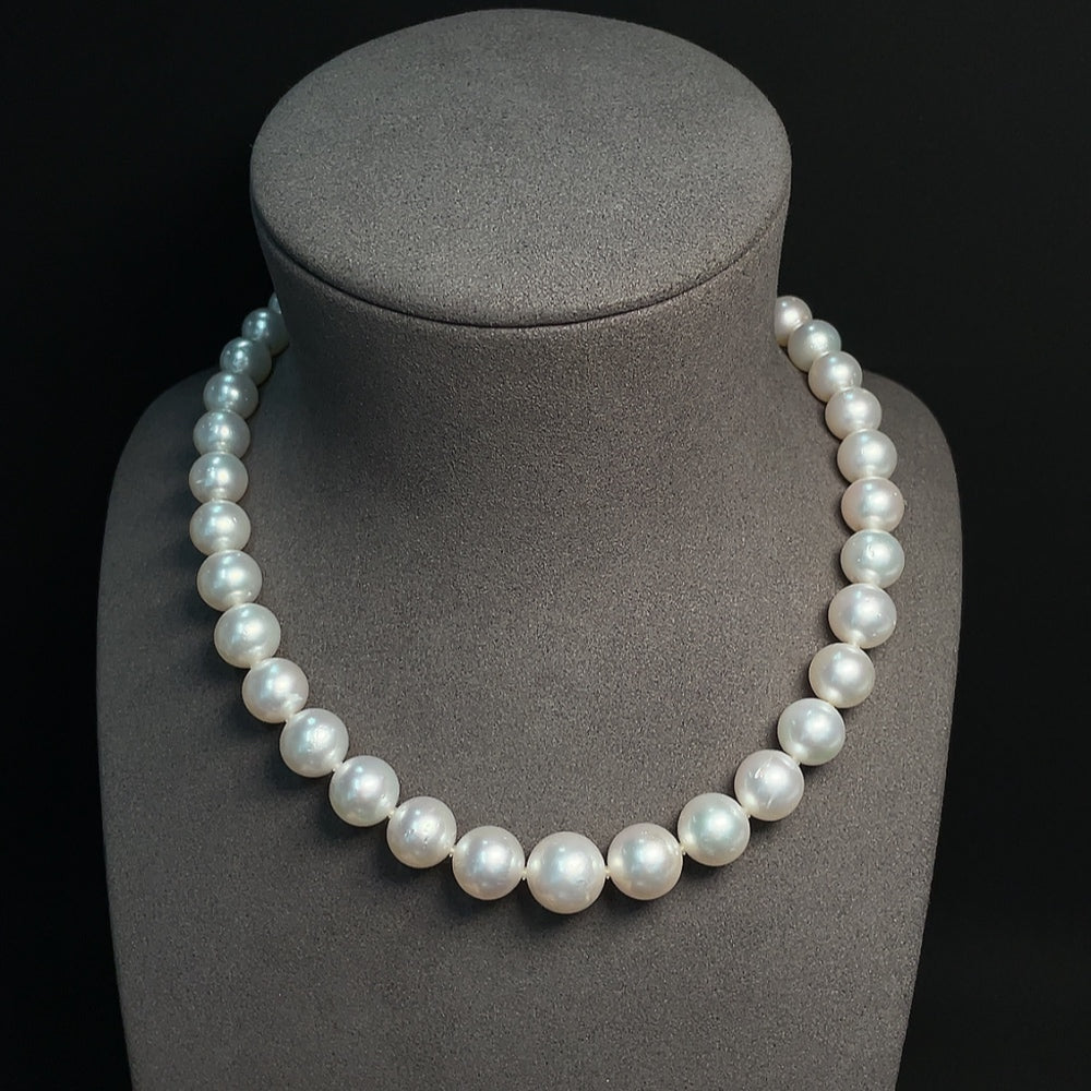 Seawater Pearl Necklace Non-Gold Total Weight Approximately 76.62g Size 9.7-13.3mm