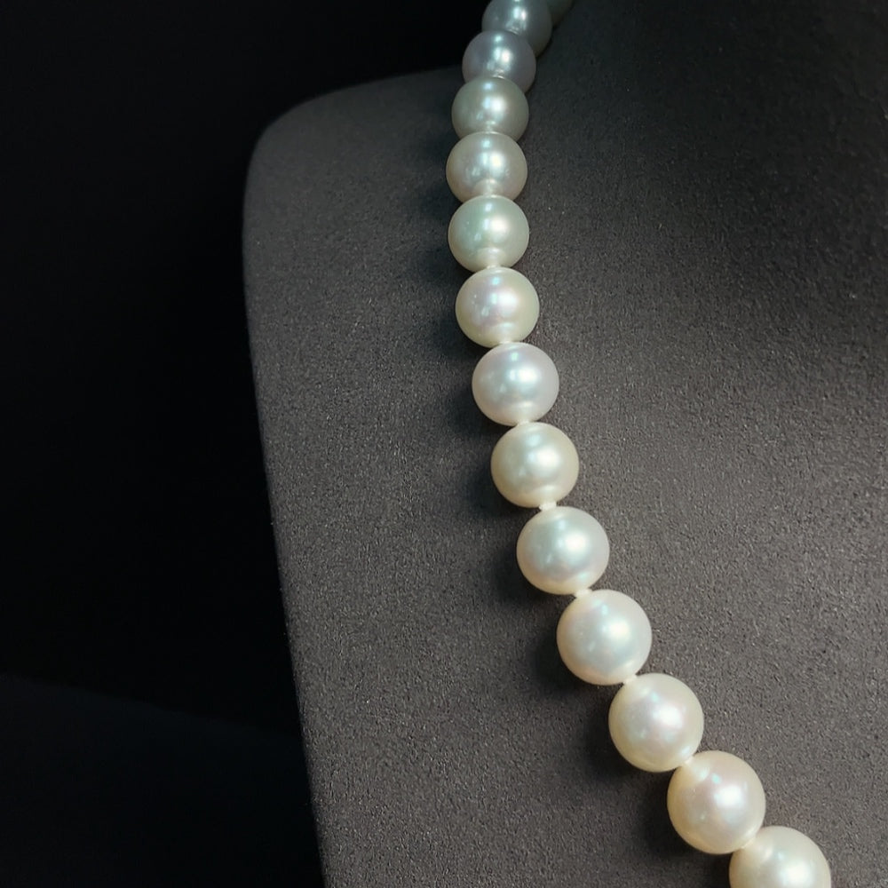 Pearl Necklace Suspected Gold-Plated Total Weight Approx. 56.59g Stone Size 10mm
