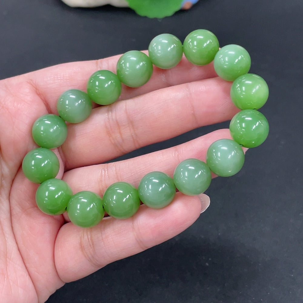 Hetian Jade Bracelet, Approx. 12.4mm, Total Weight Approx. 43.8g