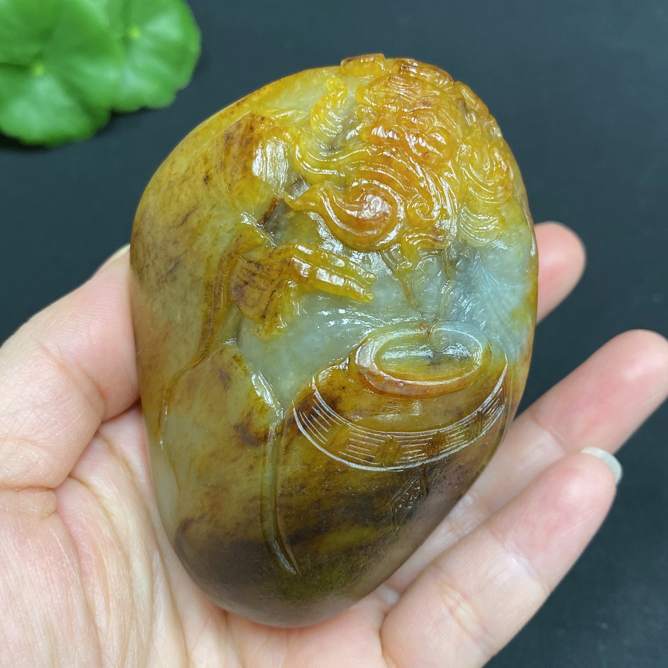Hetian Jade Handheld Carving - Zhong Kui - Total Weight Approx. 267.6g - Contains Other Mineral Components - Undetermined Skin Color Origin