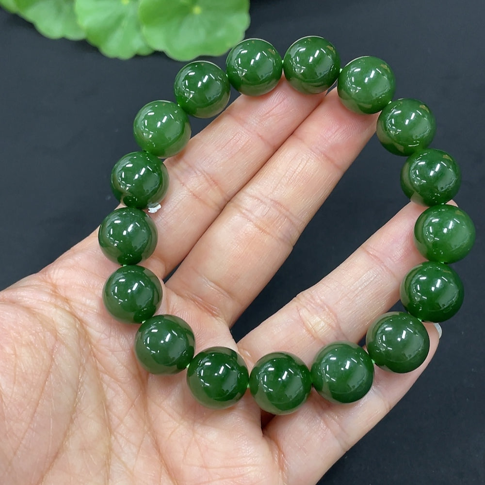 Hetian Jade Jasper Bracelet approx.11.7mm total weight approx.45.1g