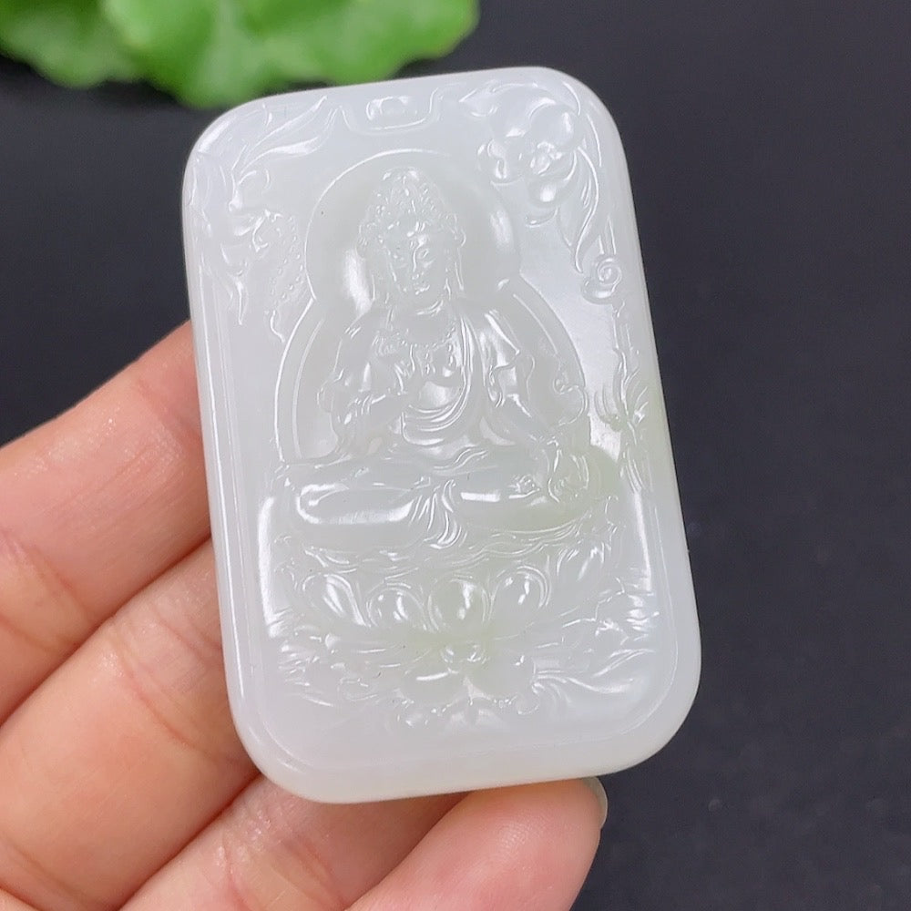 Hetian Jade Pendant Guanyin Total Weight About 39g