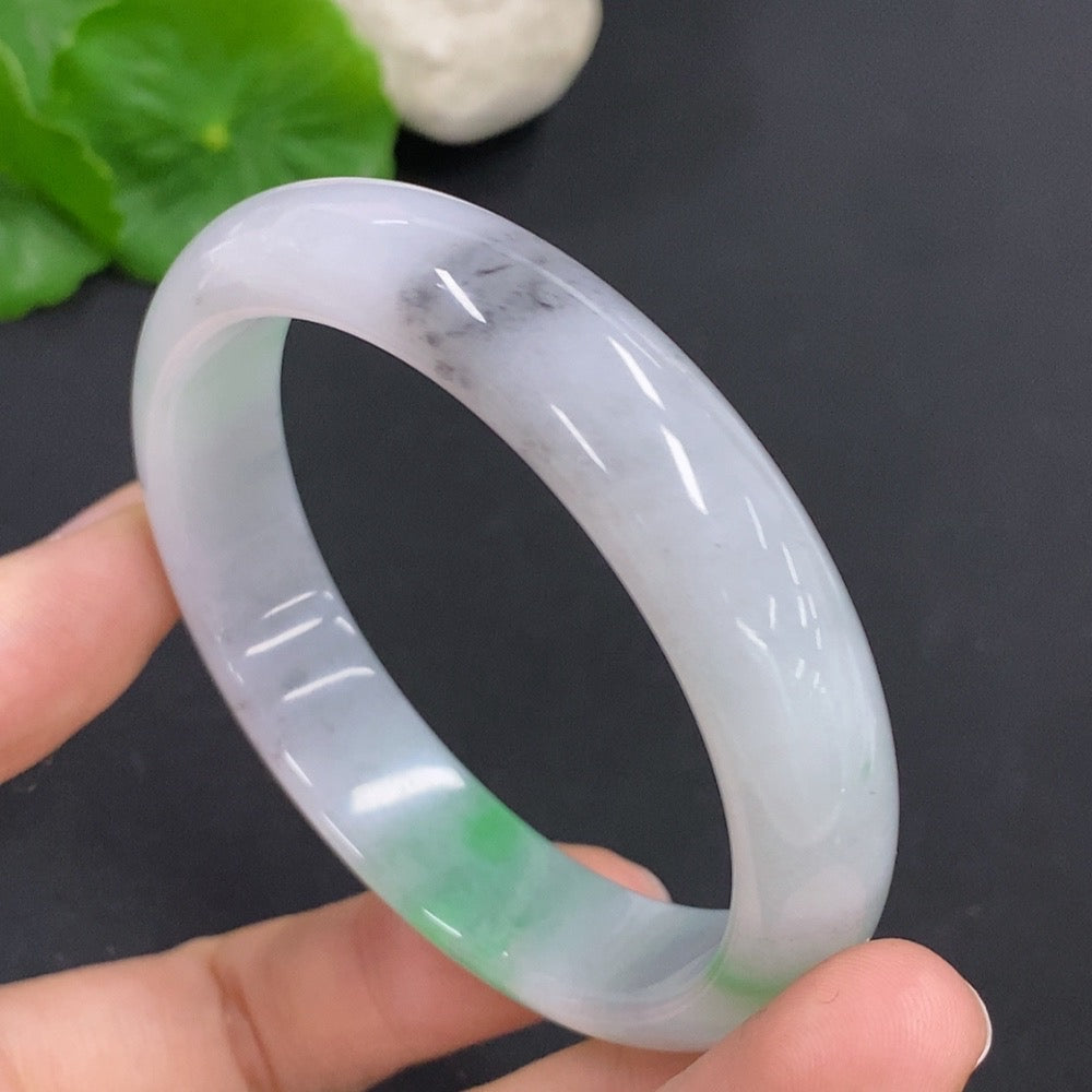 Jadeite Round Bangle Size 55mm Total Weight Approx. 47.1g