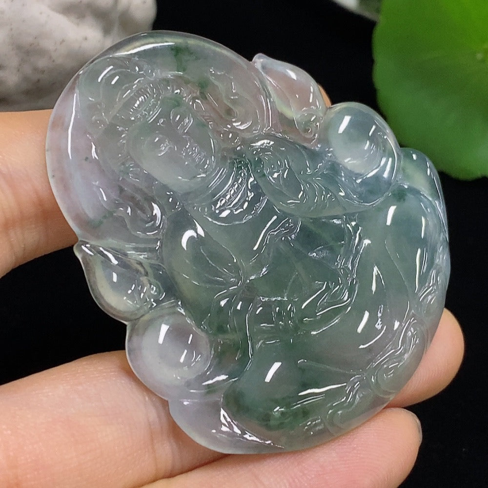 Jadeite Guanyin Pendant