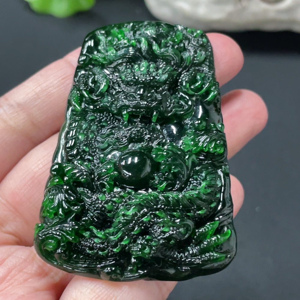 Jadeite Dragon Pendant Total Weight Approx.40g