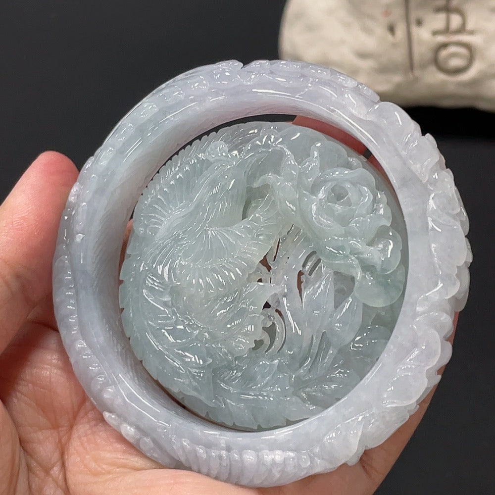 Jadeite Bangle Set Size 55.8 Total Weight Approx. 125.22g