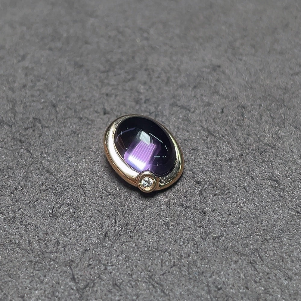 Crystal Pendant 18k Gold Total Weight Approx.1.55g