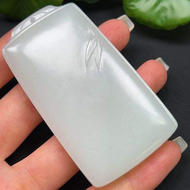 Hetian Jade Plain Pendant Total Weight about 74.49g
