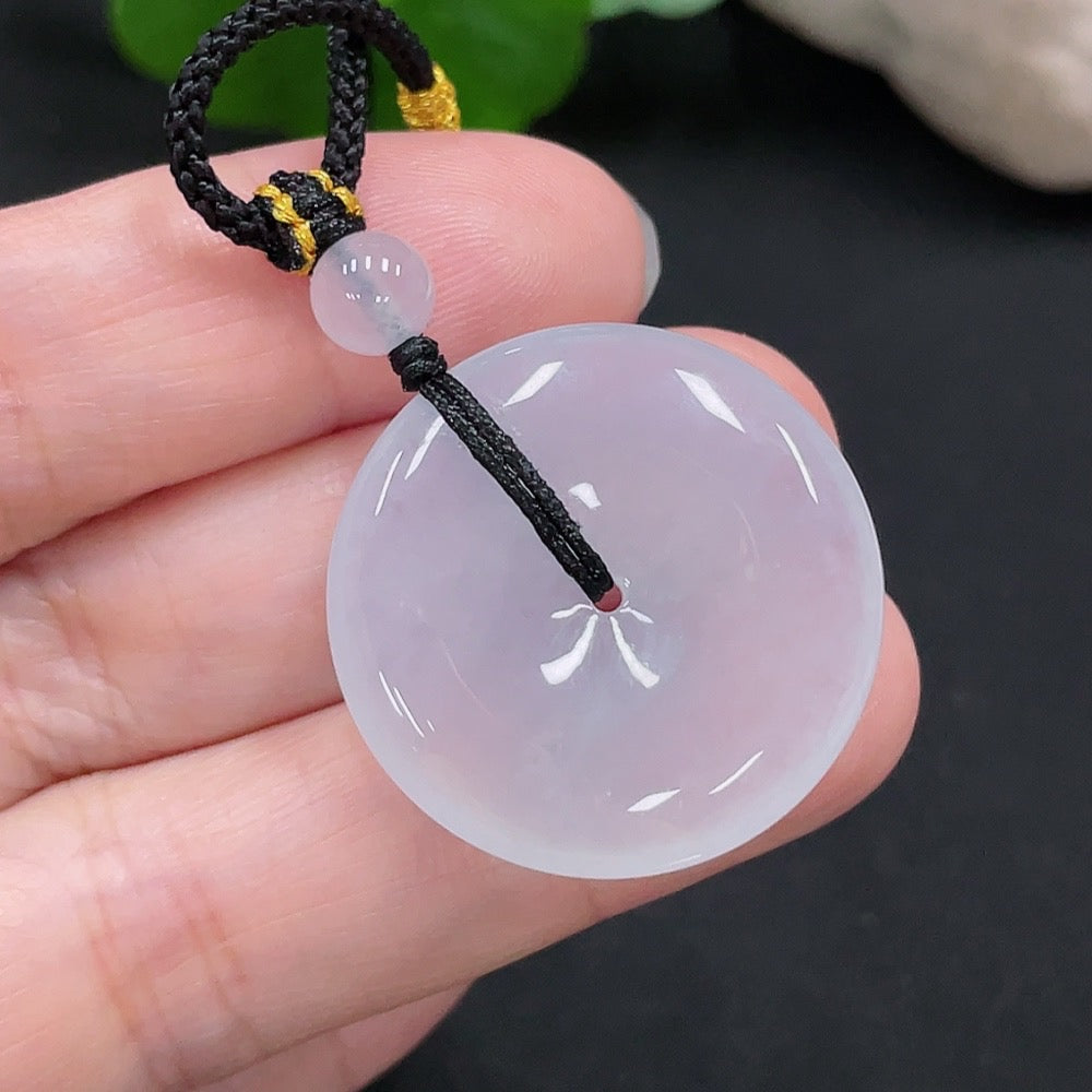 Jadeite Pendant Peace Buckle Total Weight Approx. 10.77g