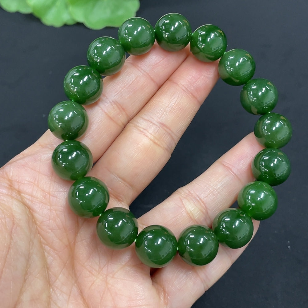 Hetian Jade Jasper Bracelet approx.11.7mm total weight approx.45.1g