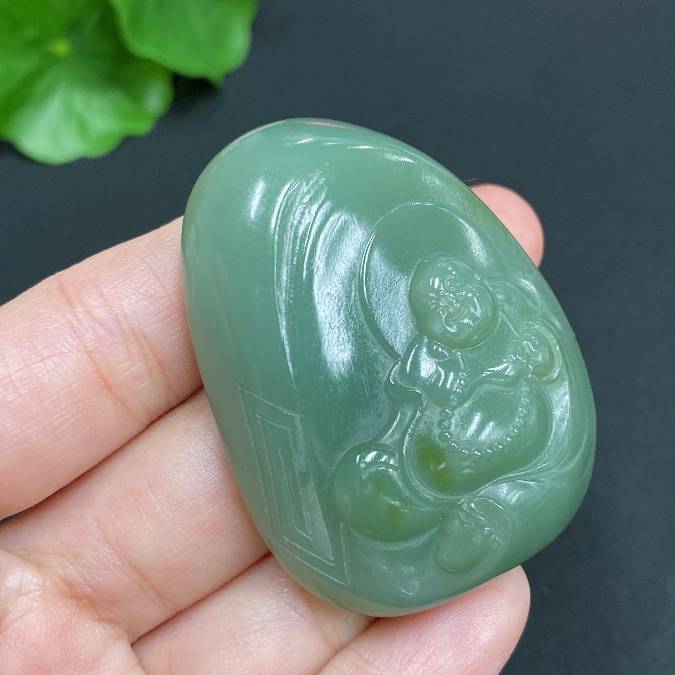 Hetian Jade Pendant Buddha Total Weight Approx. 40.7g