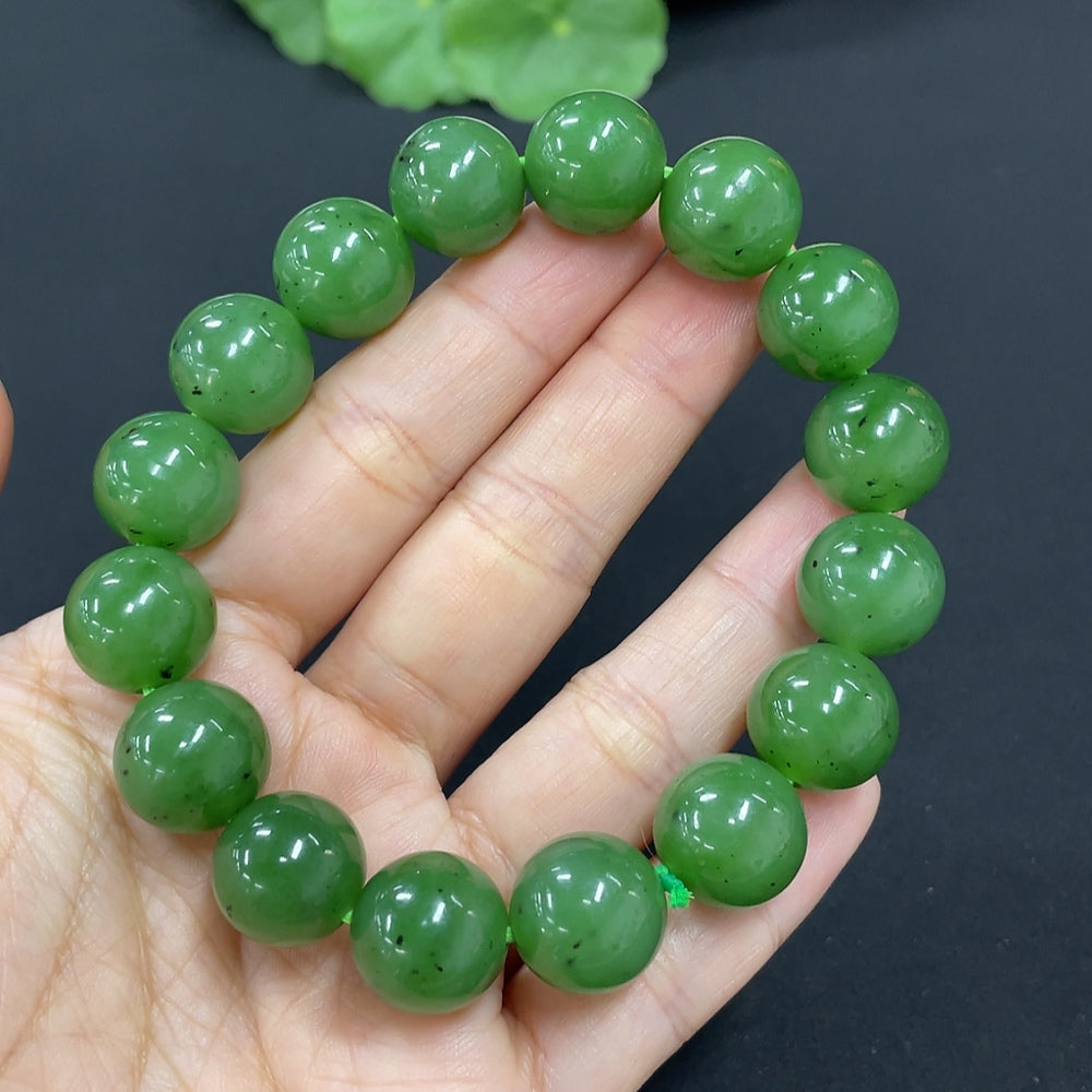 Hetian Jade Bracelet, Approx. 12.8mm, Total Weight Approx. 54.3g
