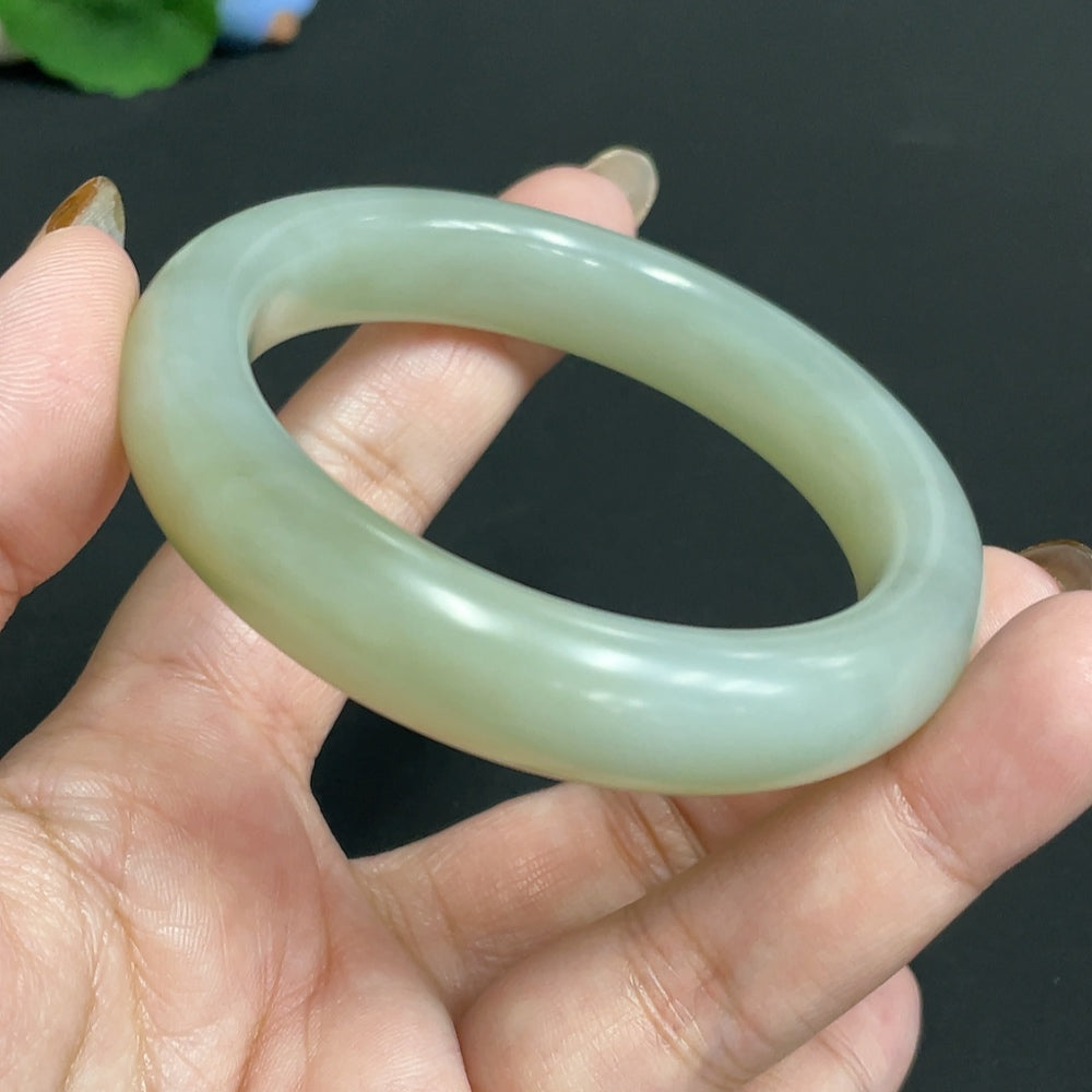 Hetian Jade Round Bracelet Size 55.5 Total Weight Approx. 60.4g