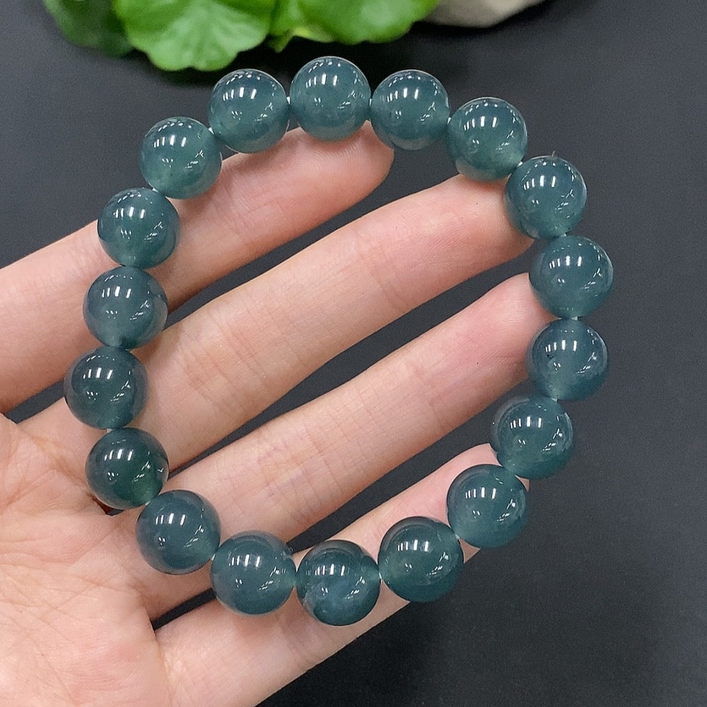 Jadeite Bead Necklace Approx. 11.4mm