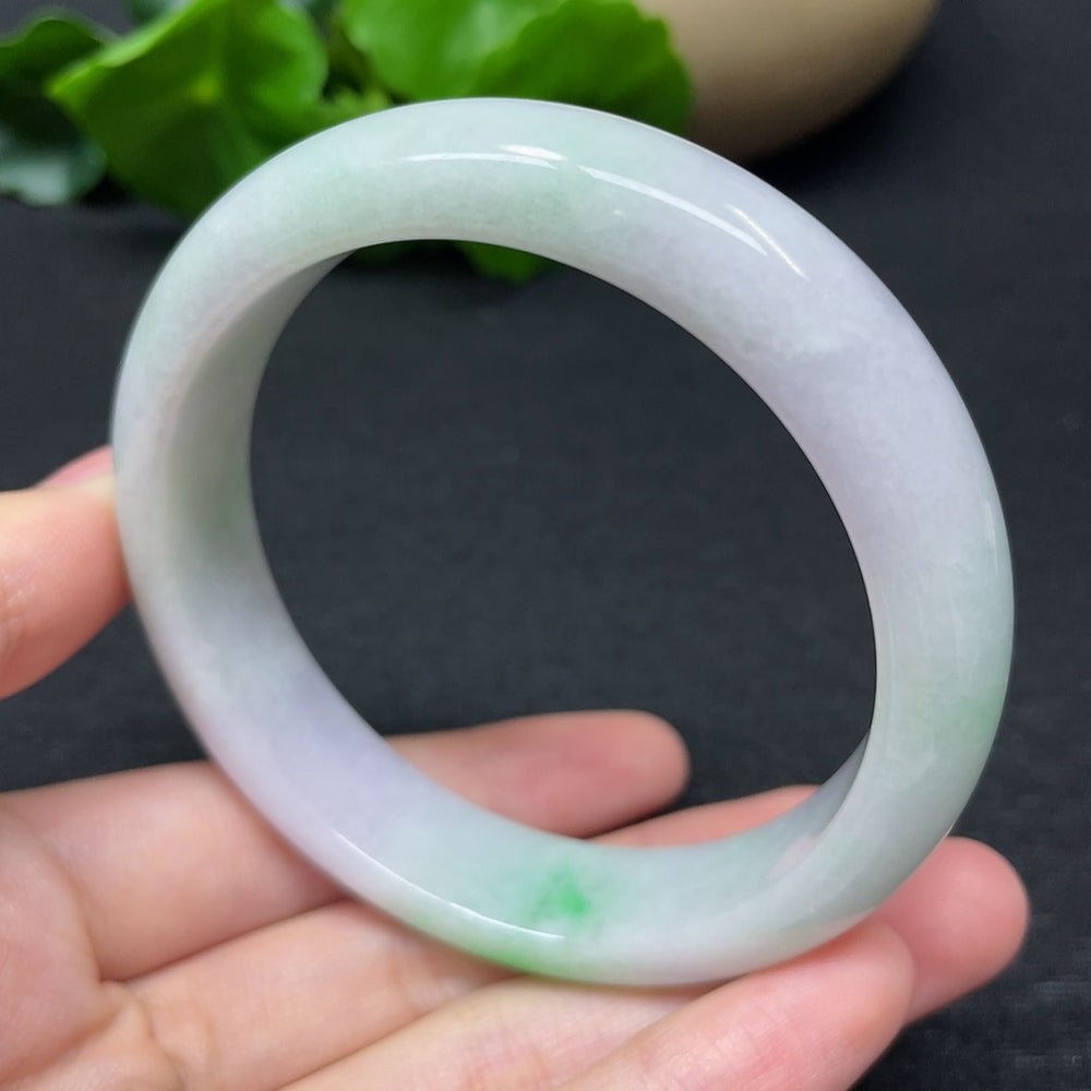 Jadeite Round Bangle Total Weight Approx. 55.89g Size 57.1