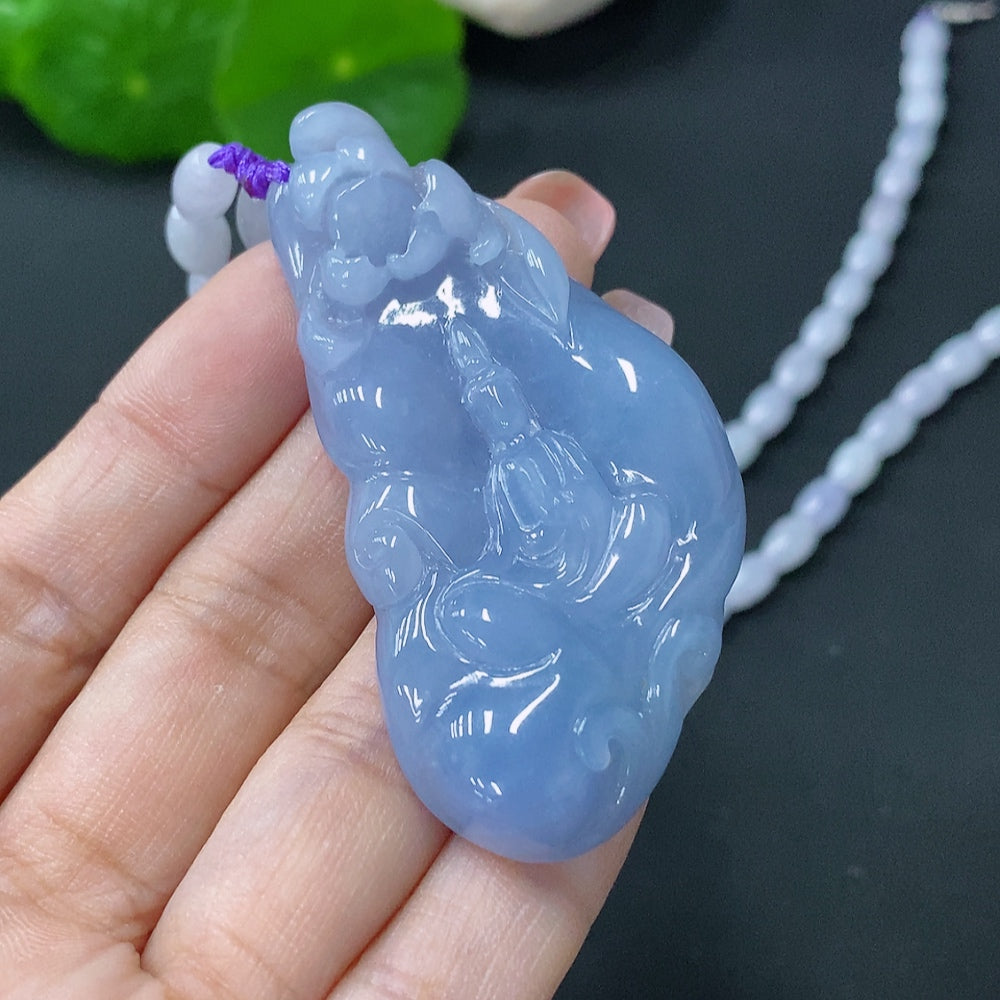 Jadeite Pendant Total Weight Approx. 48.2g Formless Guanyin