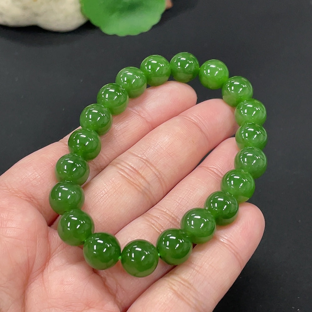 Hetian Jade Bracelet, approx. 9.5mm, total weight approx. 28.6g