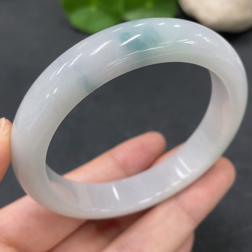 Jadeite Round Bangle Size 55.5 Total Weight 53.721g
