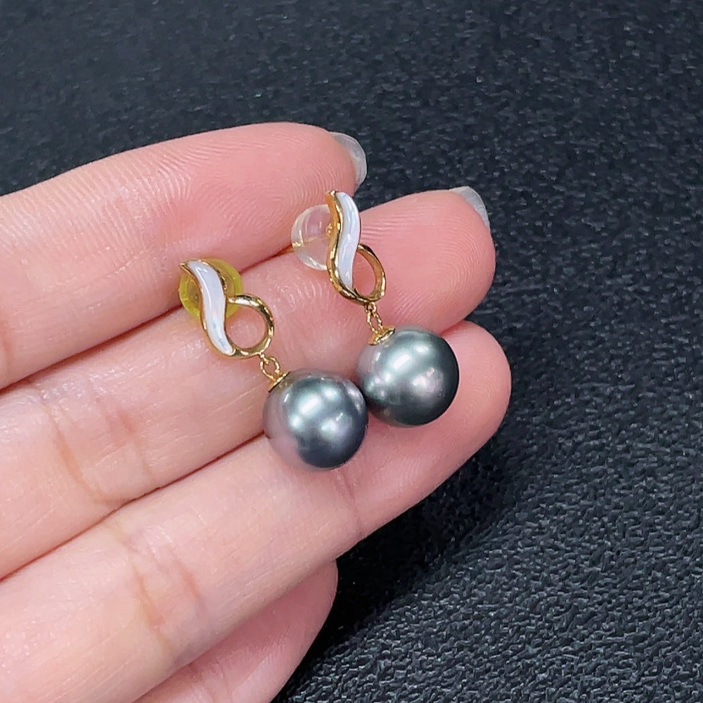 Seawater Pearl Earrings 18K Gold