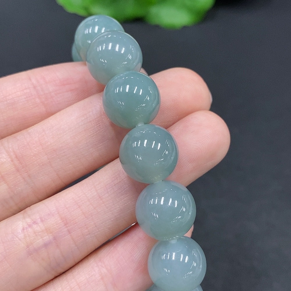 JadeiteBead Bracelet, Approx. 12mm, Total Weight About 49.8g
