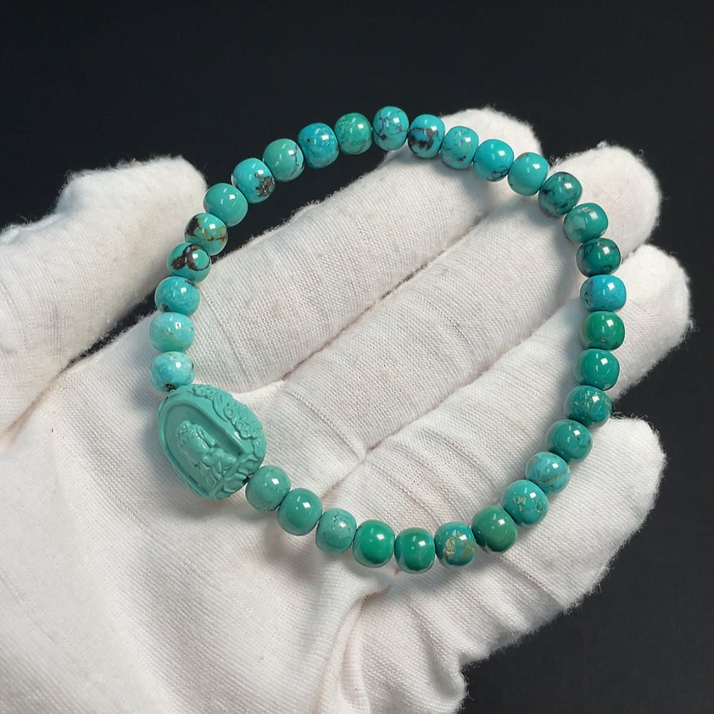 Turquoise Bracelet Total Weight Approx. 16.56g Size 6.5-14.6mm