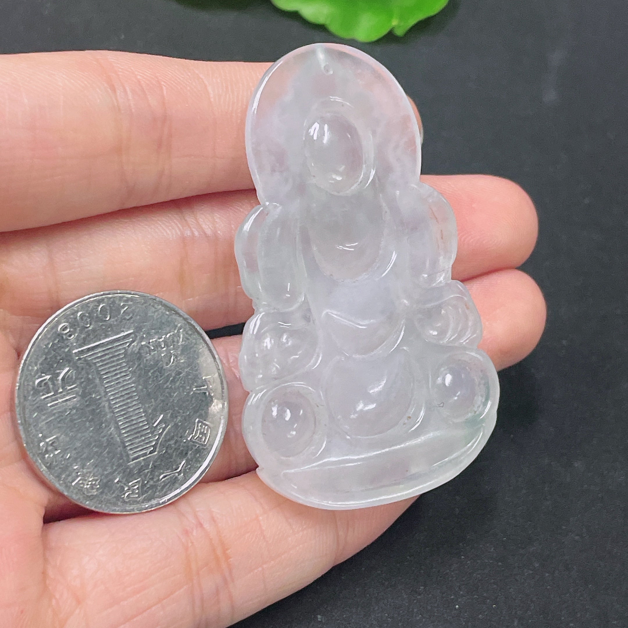 Jadeite Pendant Guanyin Total Weight: Approx. 19.42g