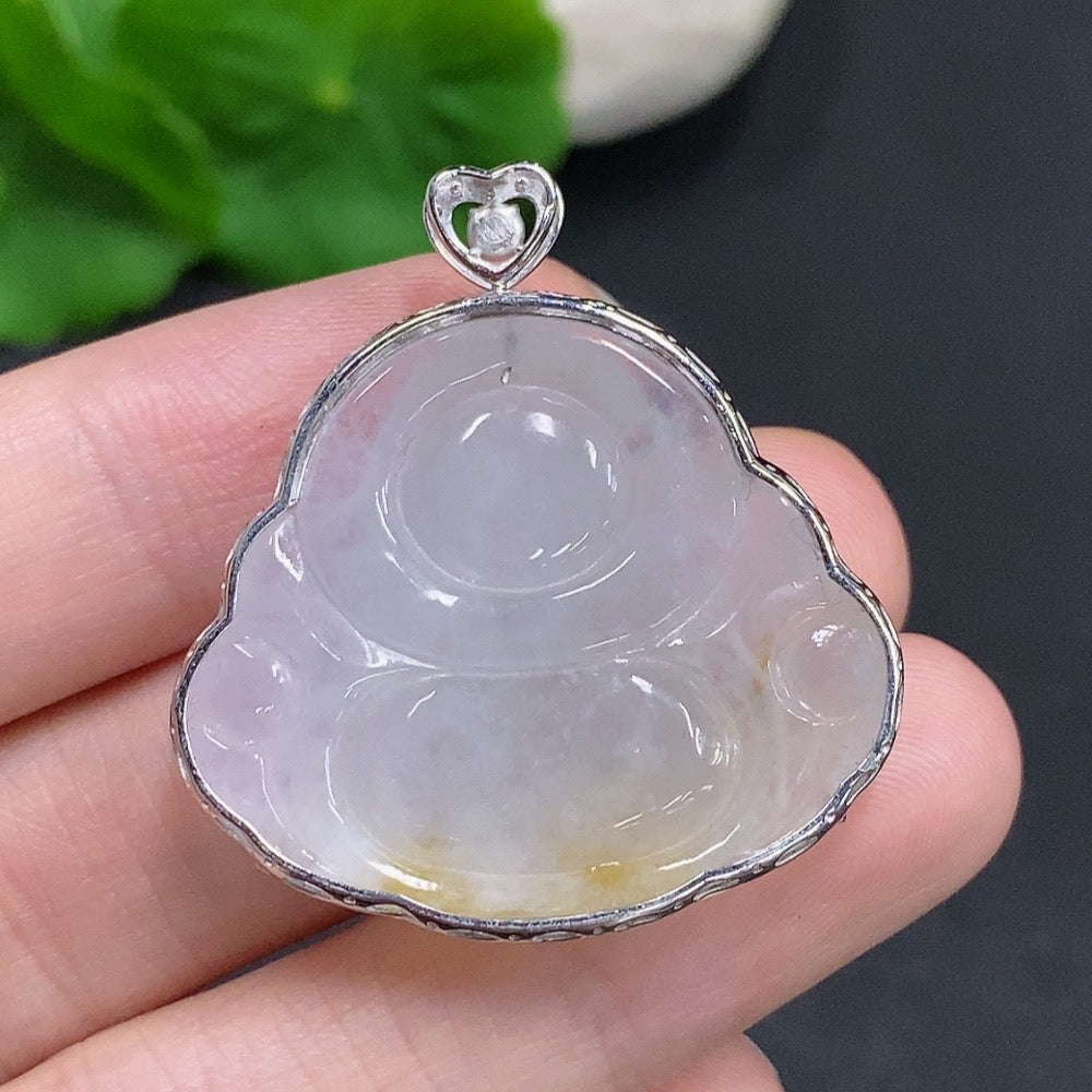 Jadeite Buddha Pendant 18k Gold Total Weight Approx. 8.8g Non-Diamond