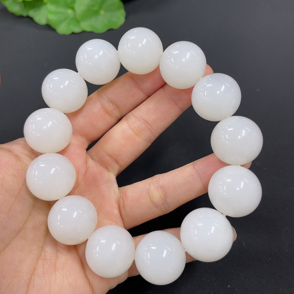 Hetian Jade Bracelet, Approx. 17.8mm, Total Weight Approx. 118.6g