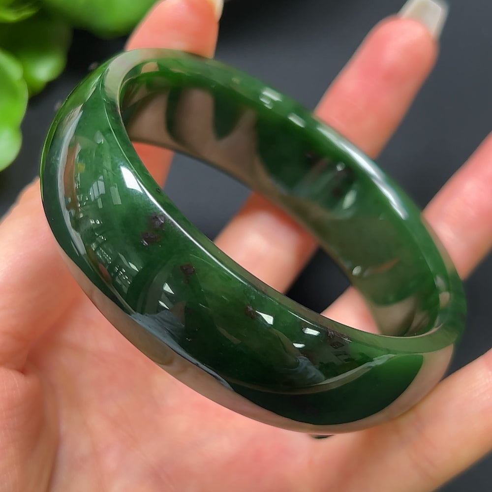 Hetian Jade Round Bangle