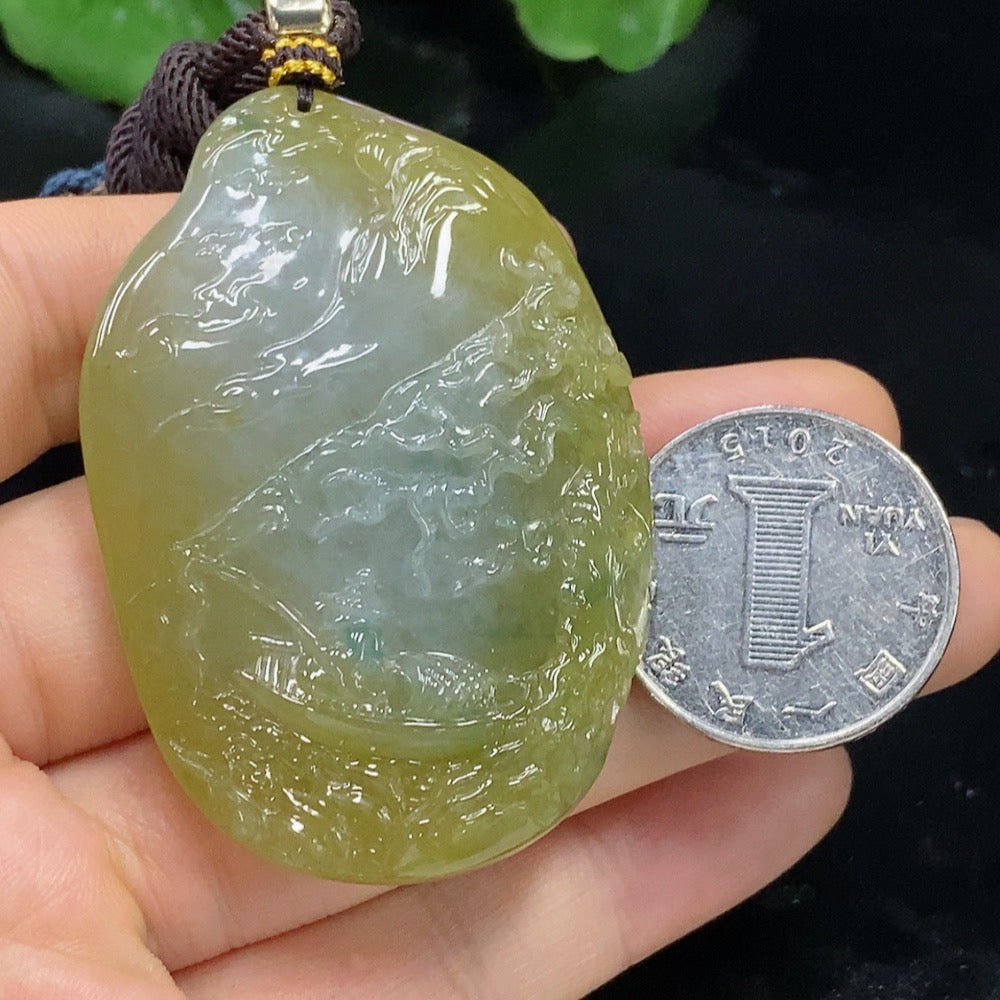 Jadeite Landscape Pendant