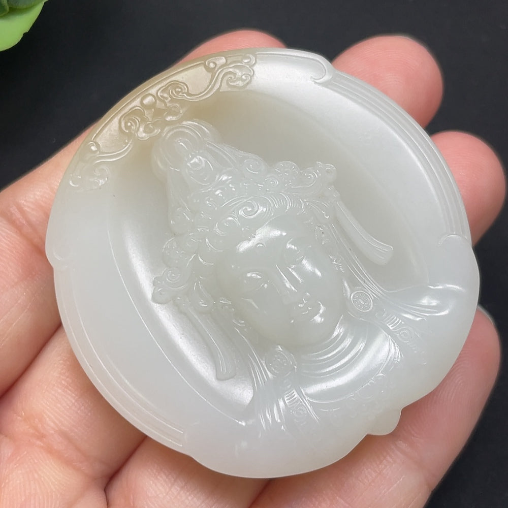 Hetian Jade Guanyin Pendant