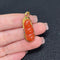 18K Red Agate Pendant, Total Weight Approx. 3.19g
